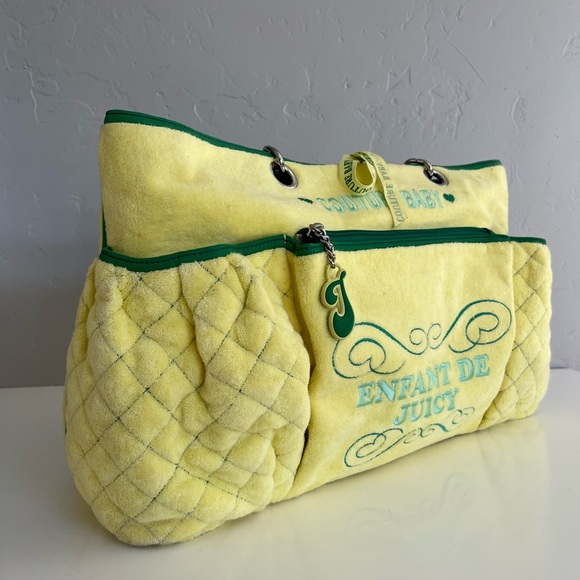 Auth VTG Y2K JUICY COUTURE Enfant De Juicy Terry Cloth Diaper Bag - Picture 3 of 14